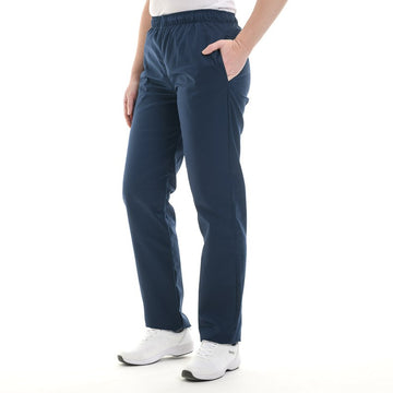 pantalon medical unisexe bleu marine vue 3/4