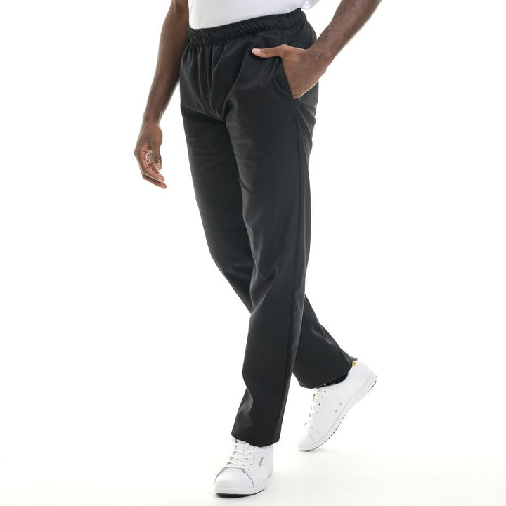 Pantalon de boucher Noir élastique Manelli coupe droite