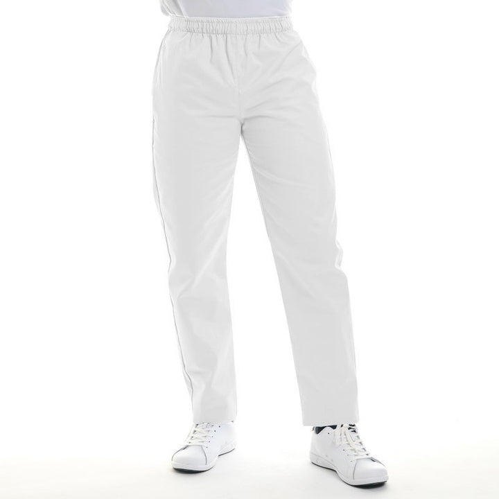 Pantalon blanc mixte homme et femme Manelli cordon de serrage