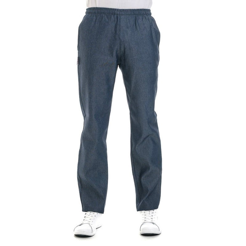 Pantalon de cuisine à coulisse couleur jean