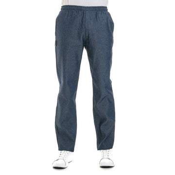 Pantalon de cuisine à coulisse couleur jean
