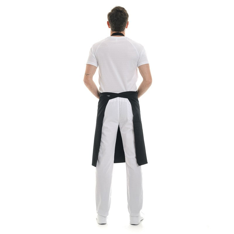 Tablier à bavette noué dans le dos