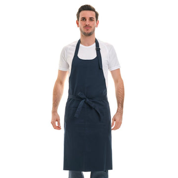Tablier à bavette marine coton ecologique