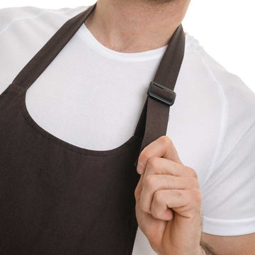 Tablier à bavette réglable marron