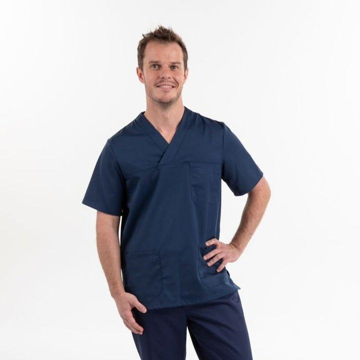 Tunique médicale bleu marine col V - MANELLI