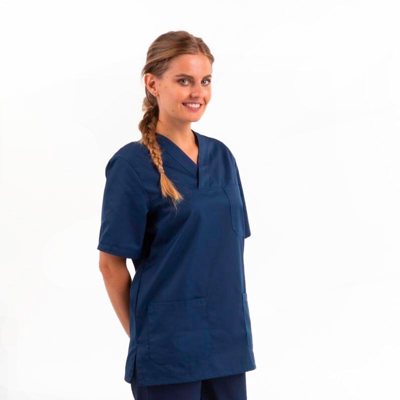 Tunique médicale bleu marine col V - MANELLI