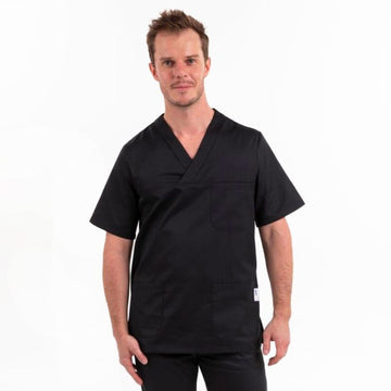 Tunique médicale noire col V - MANELLI
