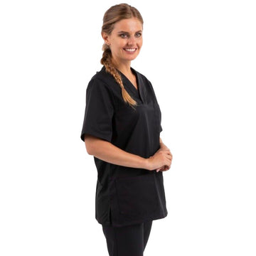 Tunique médicale Athena unisexe noir col V