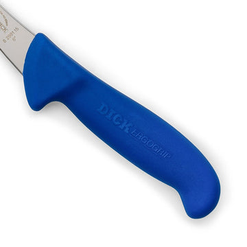 Manche bleu du couteau