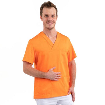 Tunique Medicale Col V Orange - EGOCHEF
