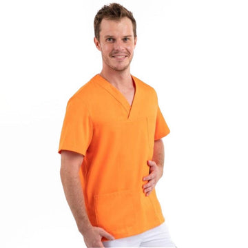Tunique Medicale Col V Orange - EGOCHEF