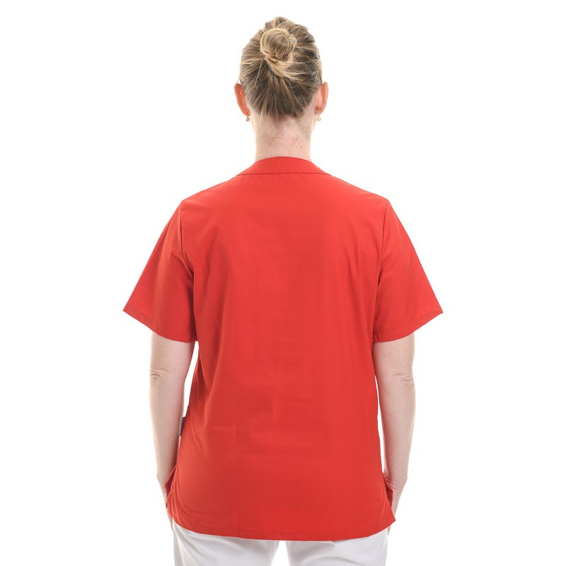 tunique medicale manche courte rouge