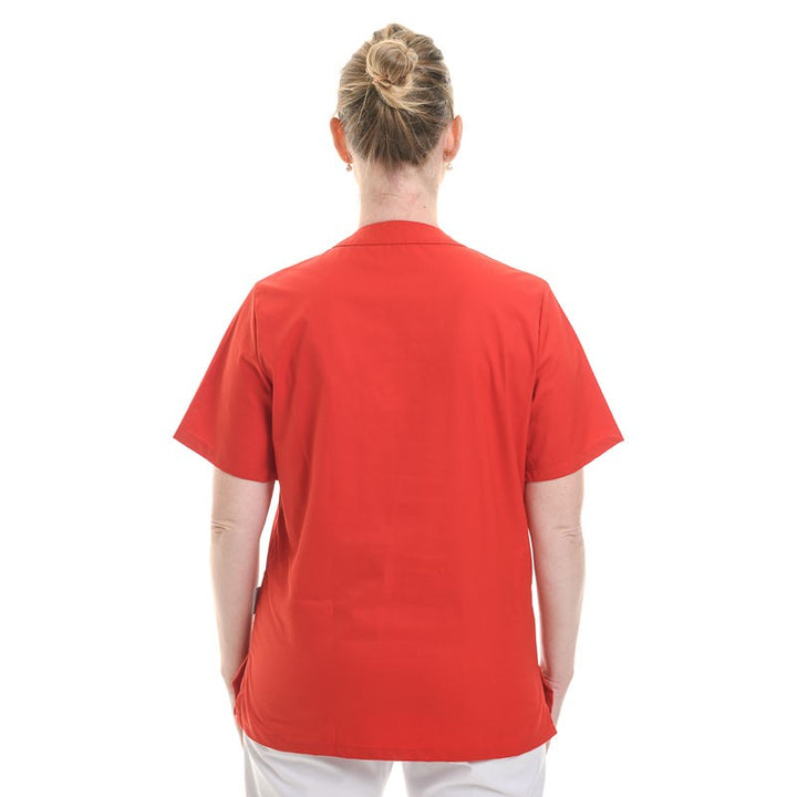 tunique medicale manche courte rouge