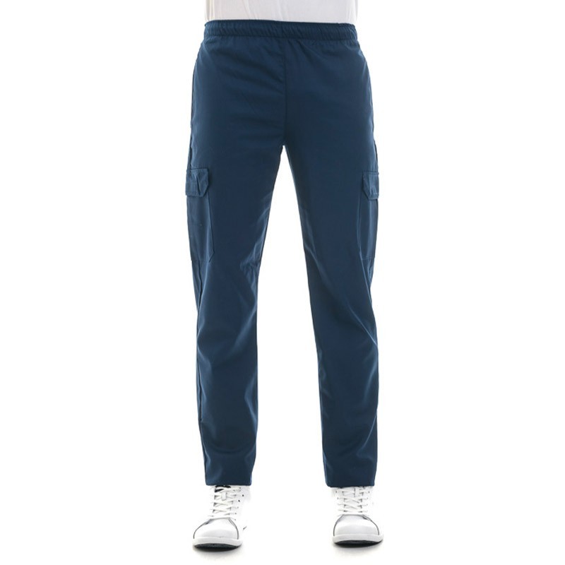 Pantalon médical bleu marine poches latérales