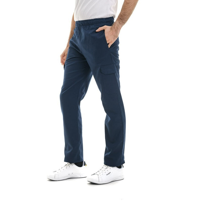 Pantalon médical bleu marine poches latérales