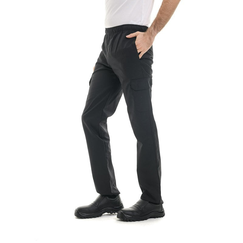 Pantalon médical noir poches latérales