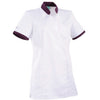 Blouse Médicale Femme Lin Blanc et Prune - LAFONT SANTE