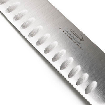 Couteau Santoku Silex Premium 18 cm Alvéolé Bois Pressé - DEGLON - 5