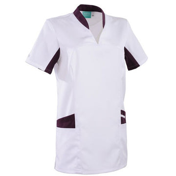 Tunique médicale blanche et bleu 2LAU