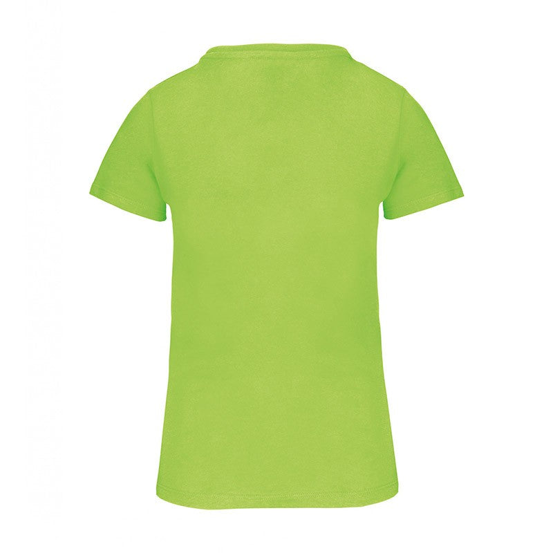 Dos Tee Shirt de Travail Femme Coton Bio Col Rond Anis - KARIBAN