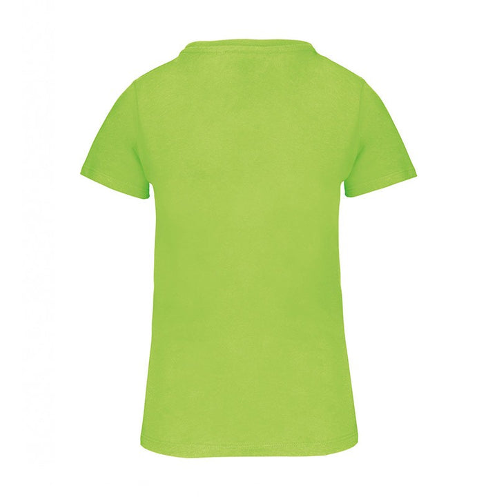 Dos Tee Shirt de Travail Femme Coton Bio Col Rond Anis - KARIBAN