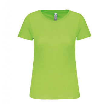 Tee Shirt de Travail Femme Coton Bio Col Rond Anis - KARIBAN