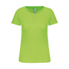Tee Shirt de Travail Femme Coton Bio Col Rond Anis - KARIBAN