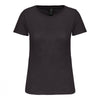 Tee Shirt de Travail Bio Col Rond Femme Gris Foncé - KARIBAN