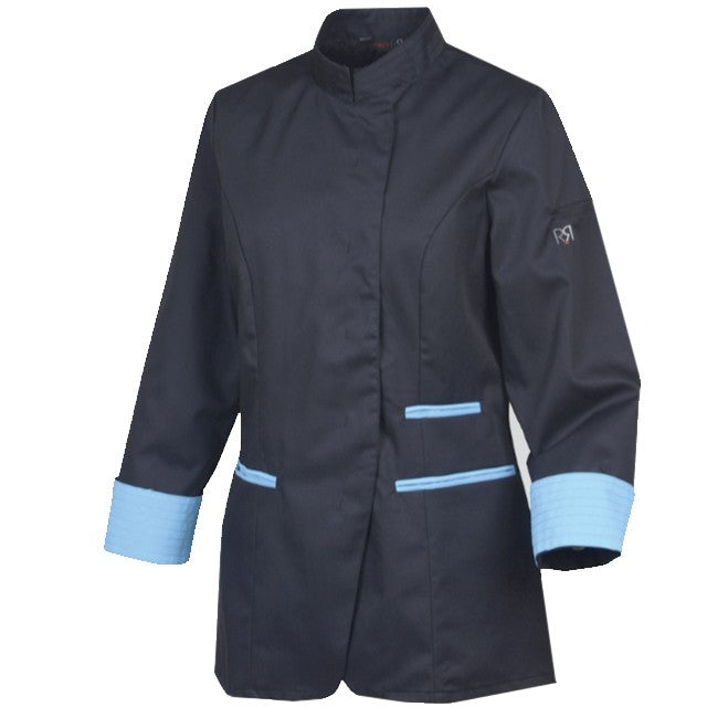 Veste de cuisine femme Robur Ria bleue