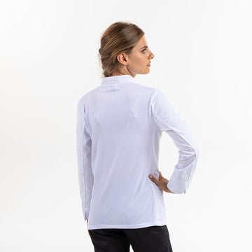 Veste de cuisine dos aéré manches longues femme Manelli