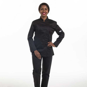 veste de cuisine grande taille coupe féminine et manches longues
