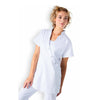 Blouse Médicale Femme Manches Courtes Blanche Col Asymétrique - CLINIC DRESS