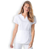Tunique Médicale Femme Manches Courtes Blanc Col Cœur - CLINIC DRESS