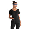 Tunique Médicale Femme Manches Courtes Col Sport Noir - GREY'S ANATOMY BY BARCO