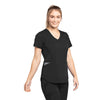 Tunique Médicale Femme Noir avec Détails Gris Multi Poches - GREY'S ANATOMY BY BARCO
