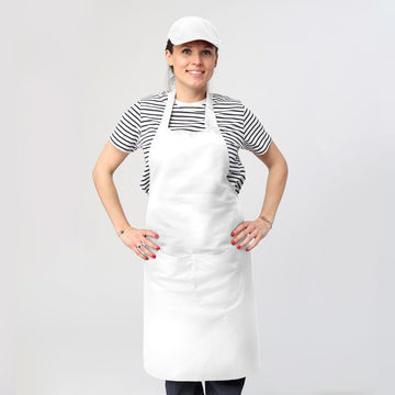 tab à bavette double poche blanc