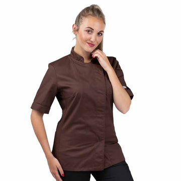 Veste de cuisine femme marron MC - MANELLI