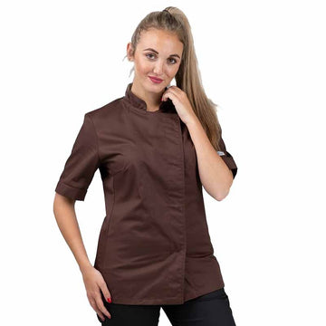 Veste de cuisine femme marron MC - MANELLI