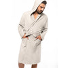 Peignoir de Bain à Capuche Gris Coton Bio - KARIBAN