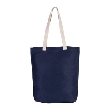 Sac de Shopping en Jute et Coton - KIMOOD I Navy