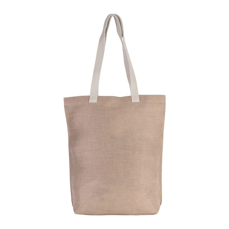 Sac de Shopping en Jute et Coton - KIMOOD I Beige