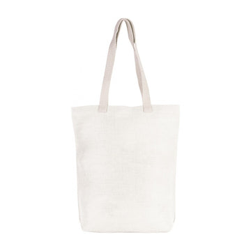 Sac de Shopping en Jute et Coton - KIMOOD I Blanc