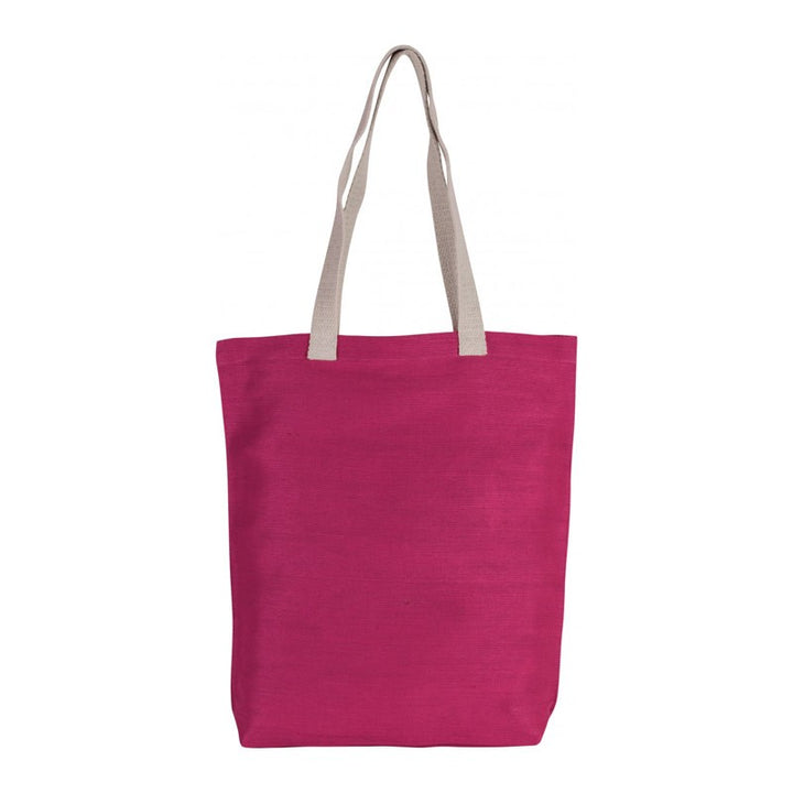 Sac de Shopping en Jute et Coton - KIMOOD I Rose
