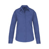 Chemise de Service Femme Popeline Manches Longues Bleu Obalt - KARIBAN