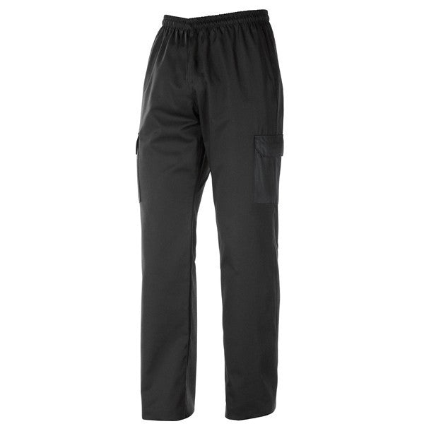 Pantalon de Cuisine Noir Multipoches