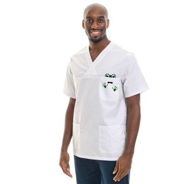tunique médicale broderie animaux