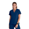 Tunique Médicale Femme Manches Courtes Lacées Bleu Indigo - GREY'S ANATOMY BY BARCO