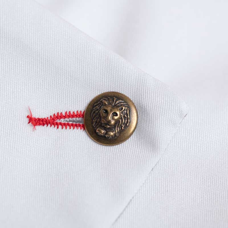 veste cuisine bouton lion