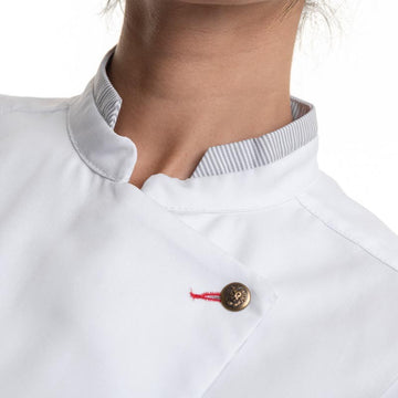 veste cuisine col rayures