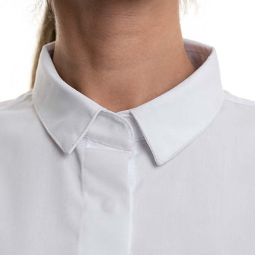 col chemise flores blanc